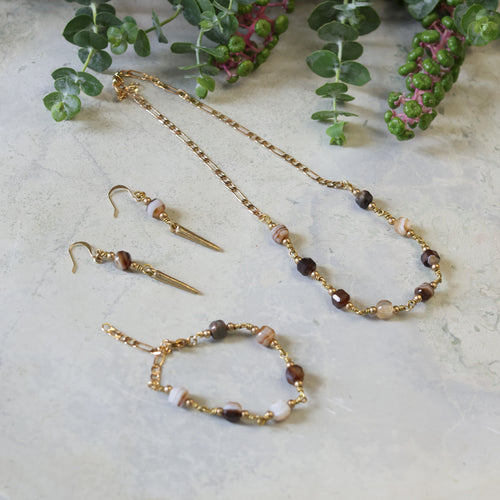 Bracelet- Brown Banded Agate