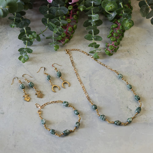 Bracelet- Green Spot Jasper