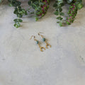 Earrings- Green Spot Jasper Crescent
