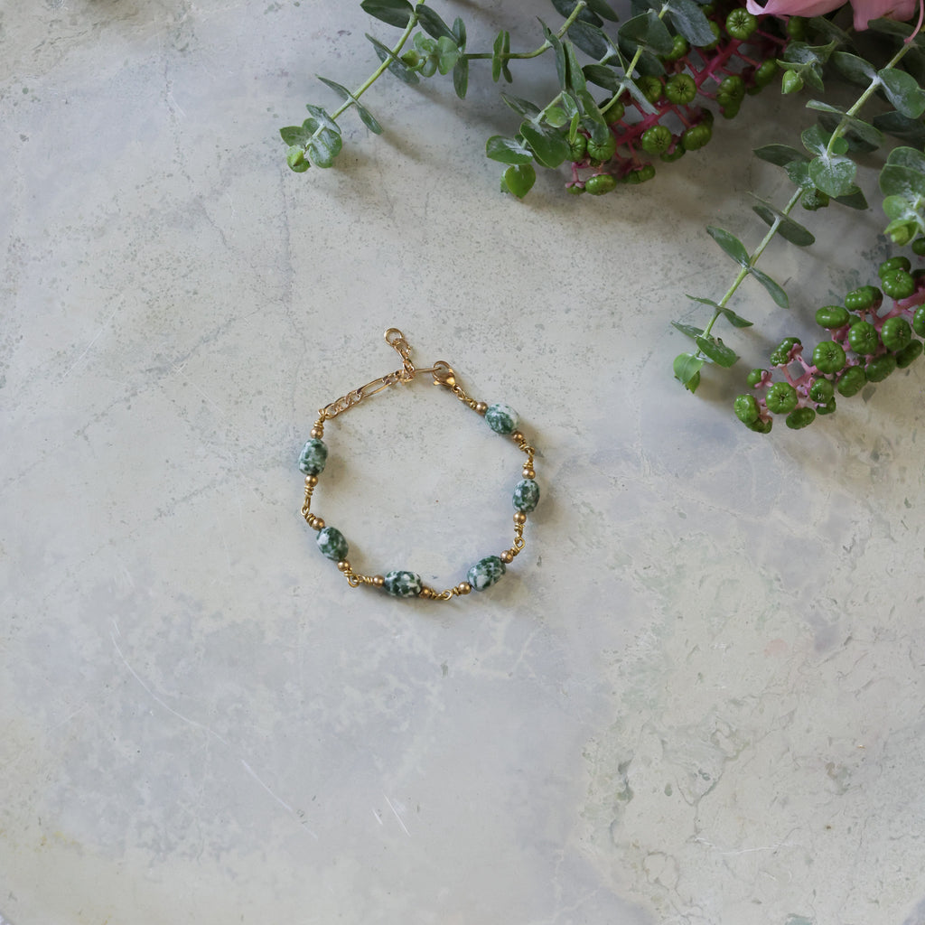 Bracelet- Green Spot Jasper