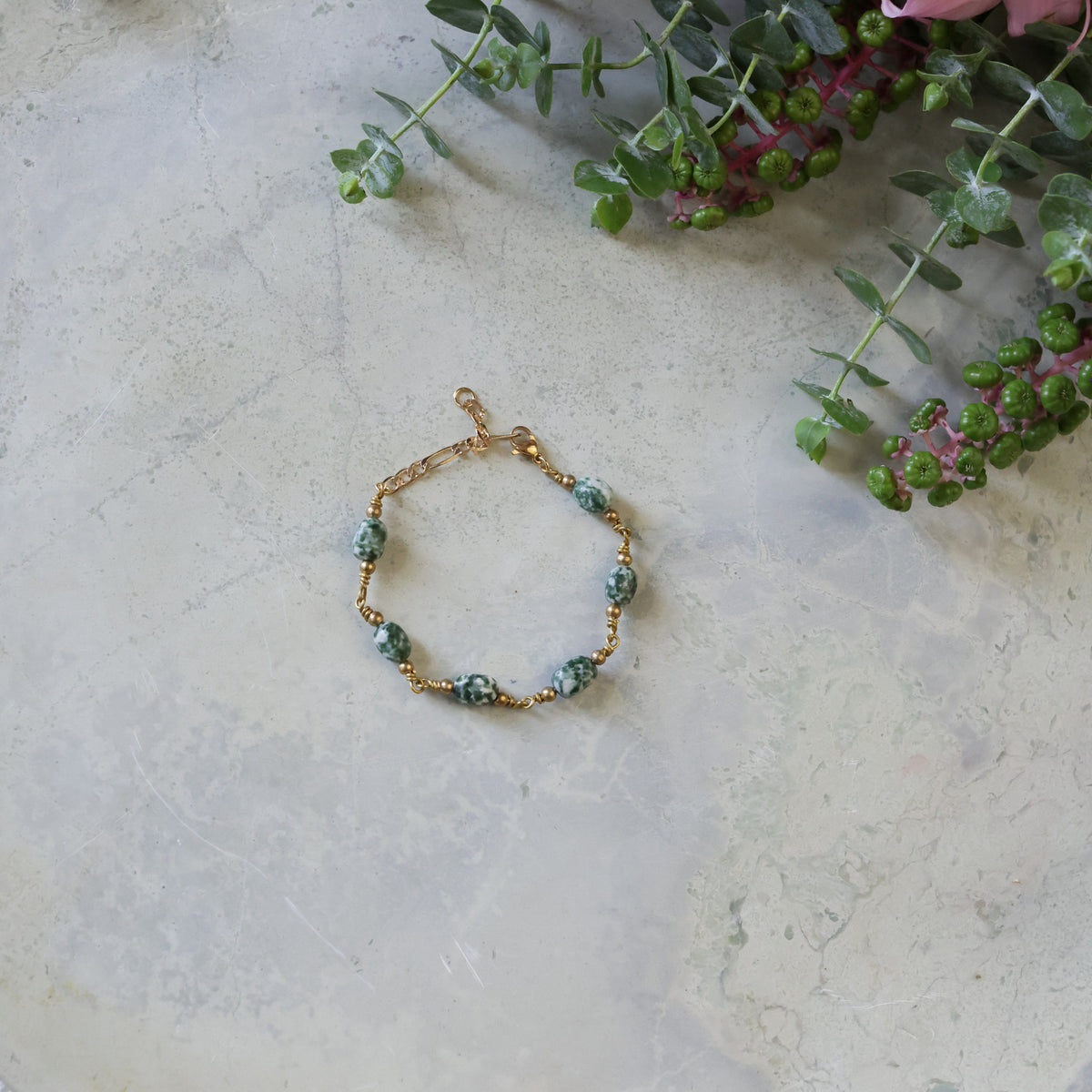 Bracelet- Green Spot Jasper