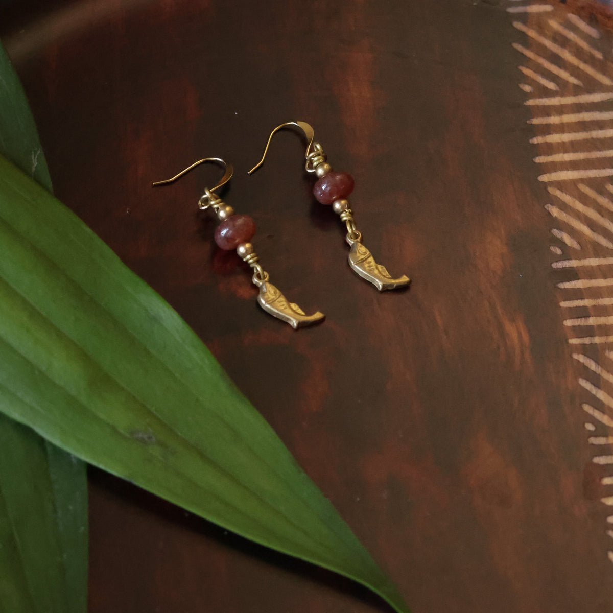 Earrings- Sunstone Sardines