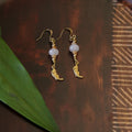 Earrings- White Quartzite & Red Aventurine Sardines