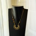Sol Invicta- Peacock Agate Barrel Beads